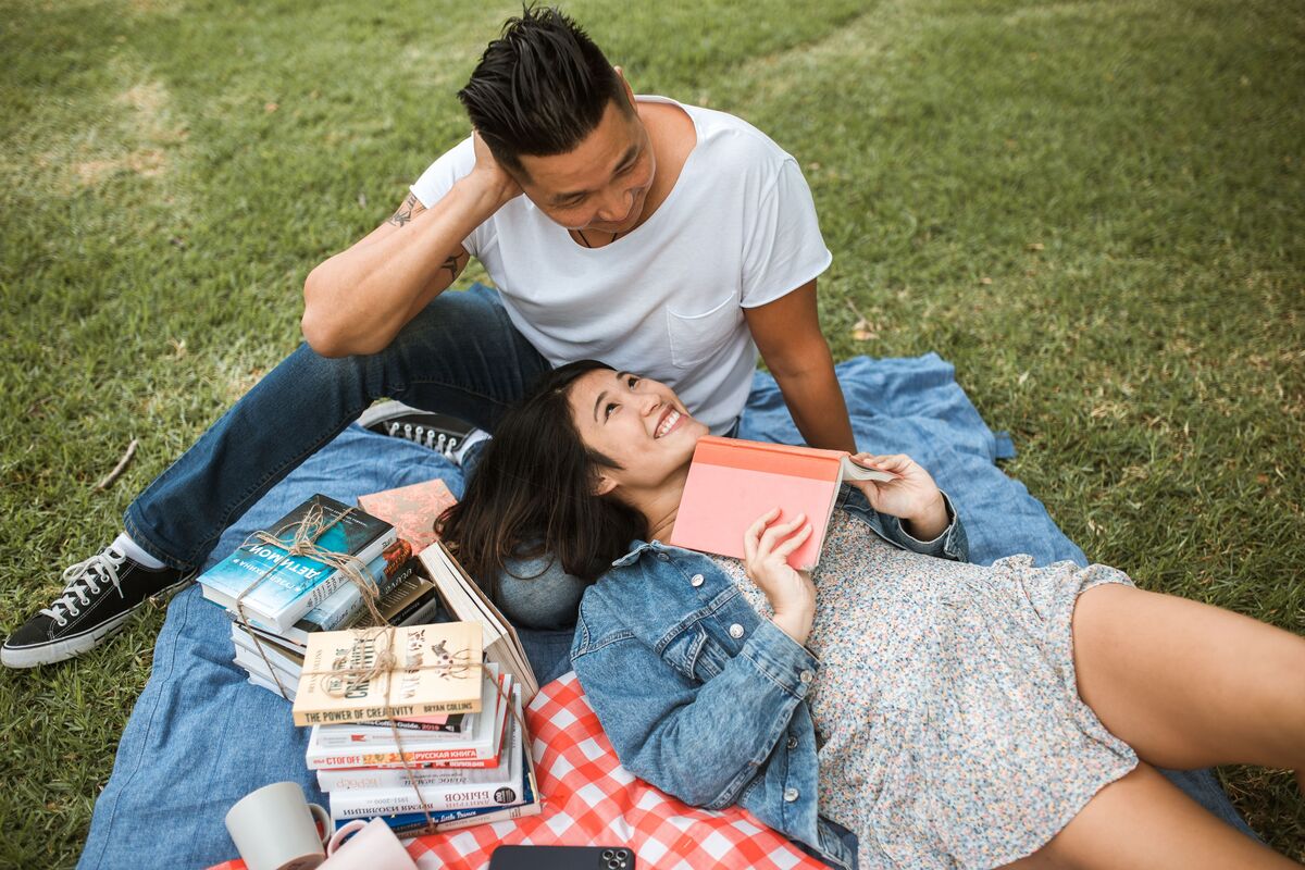 Two people in the quiet ease of a slow-built connection — the kind of love that deepens over time